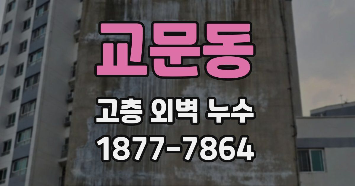 교문동 고층 외벽 누수