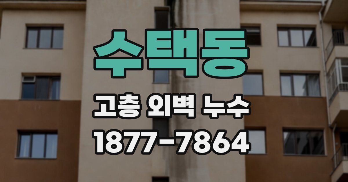 수택동 고층 외벽 누수
