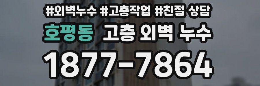 호평동 고층 외벽 누수