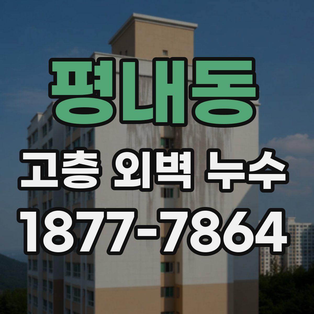 평내동 고층 외벽 누수