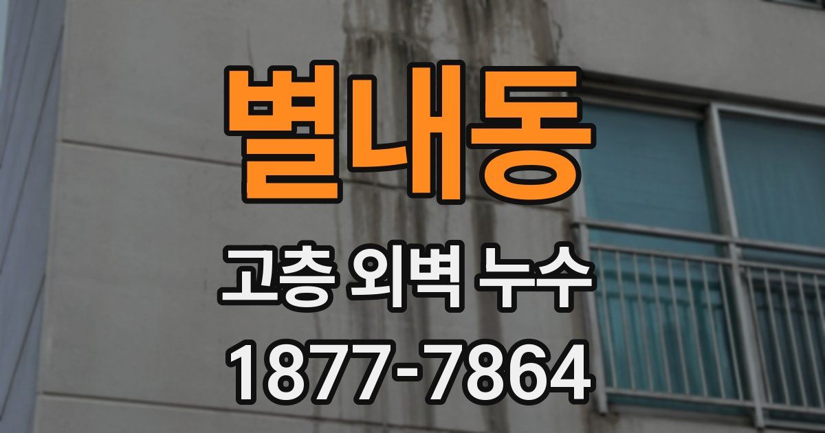 별내동 고층 외벽 누수