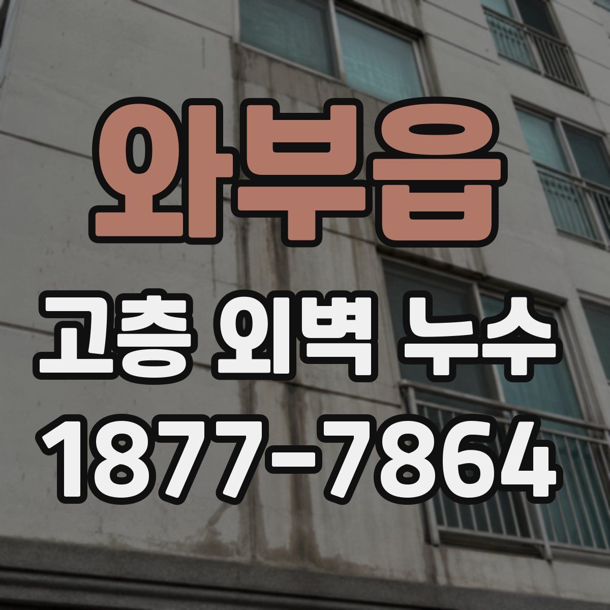 와부읍 고층 외벽 누수