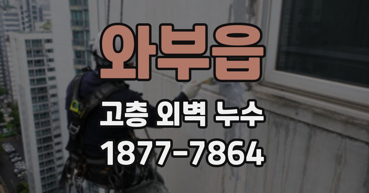 와부읍 고층 외벽 누수