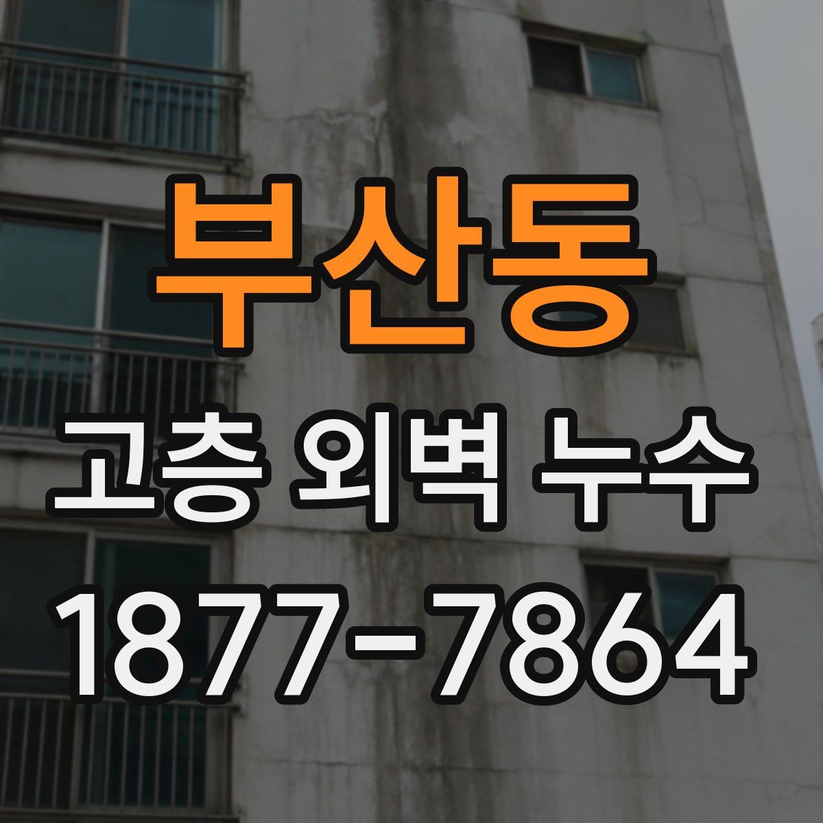 부산동 고층 외벽 누수