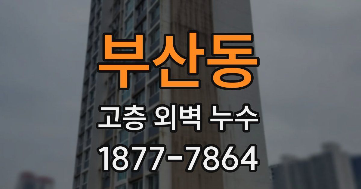 부산동 고층 외벽 누수