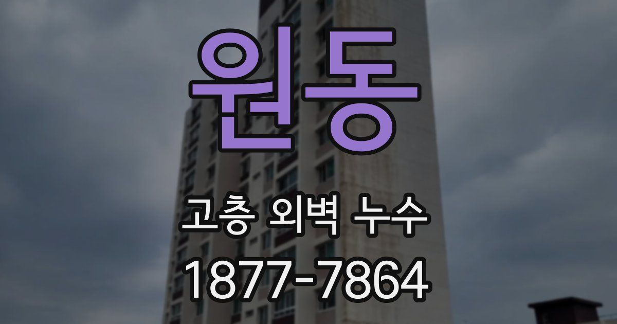 원동 고층 외벽 누수