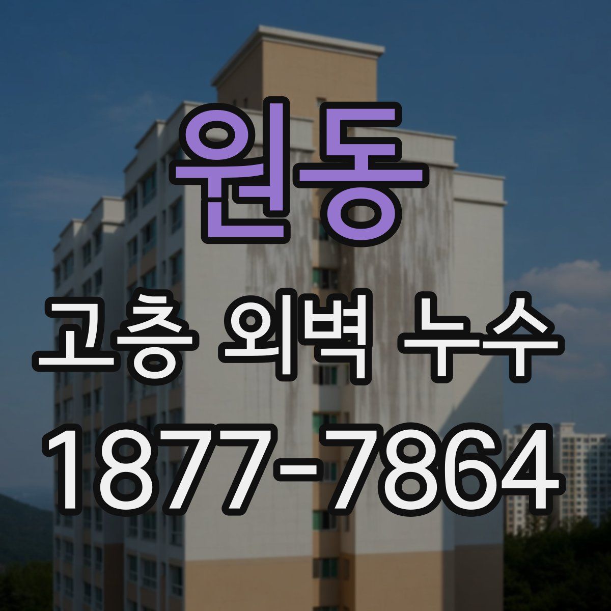 원동 고층 외벽 누수