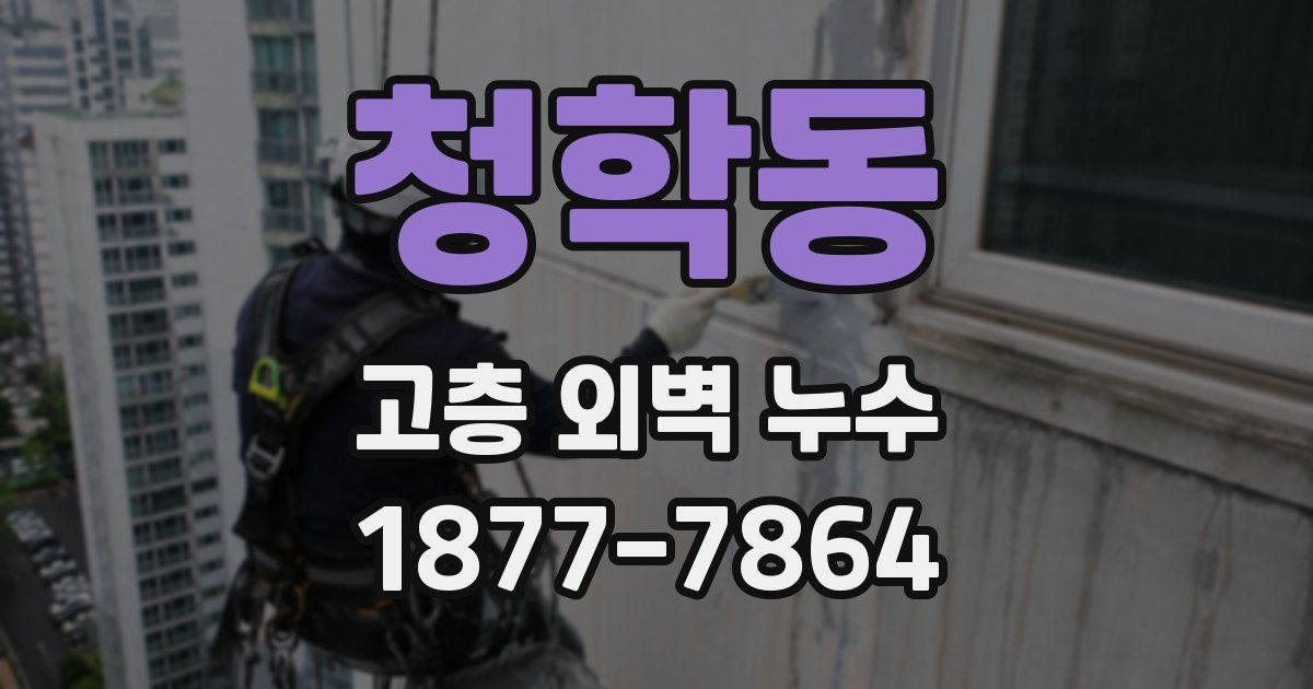 청학동 고층 외벽 누수