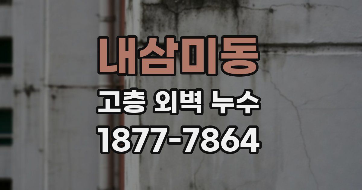 내삼미동 고층 외벽 누수
