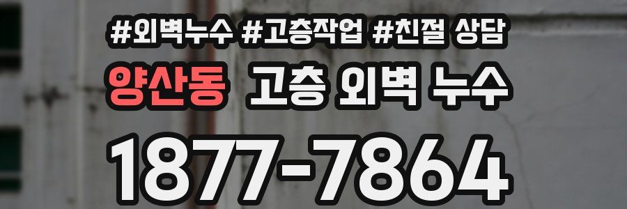 양산동 고층 외벽 누수