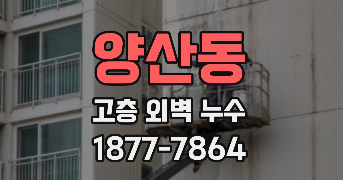 양산동 고층 외벽 누수