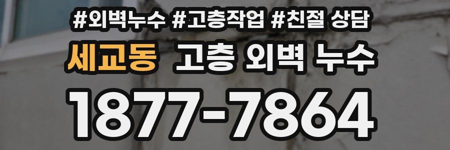 세교동 고층 외벽 누수