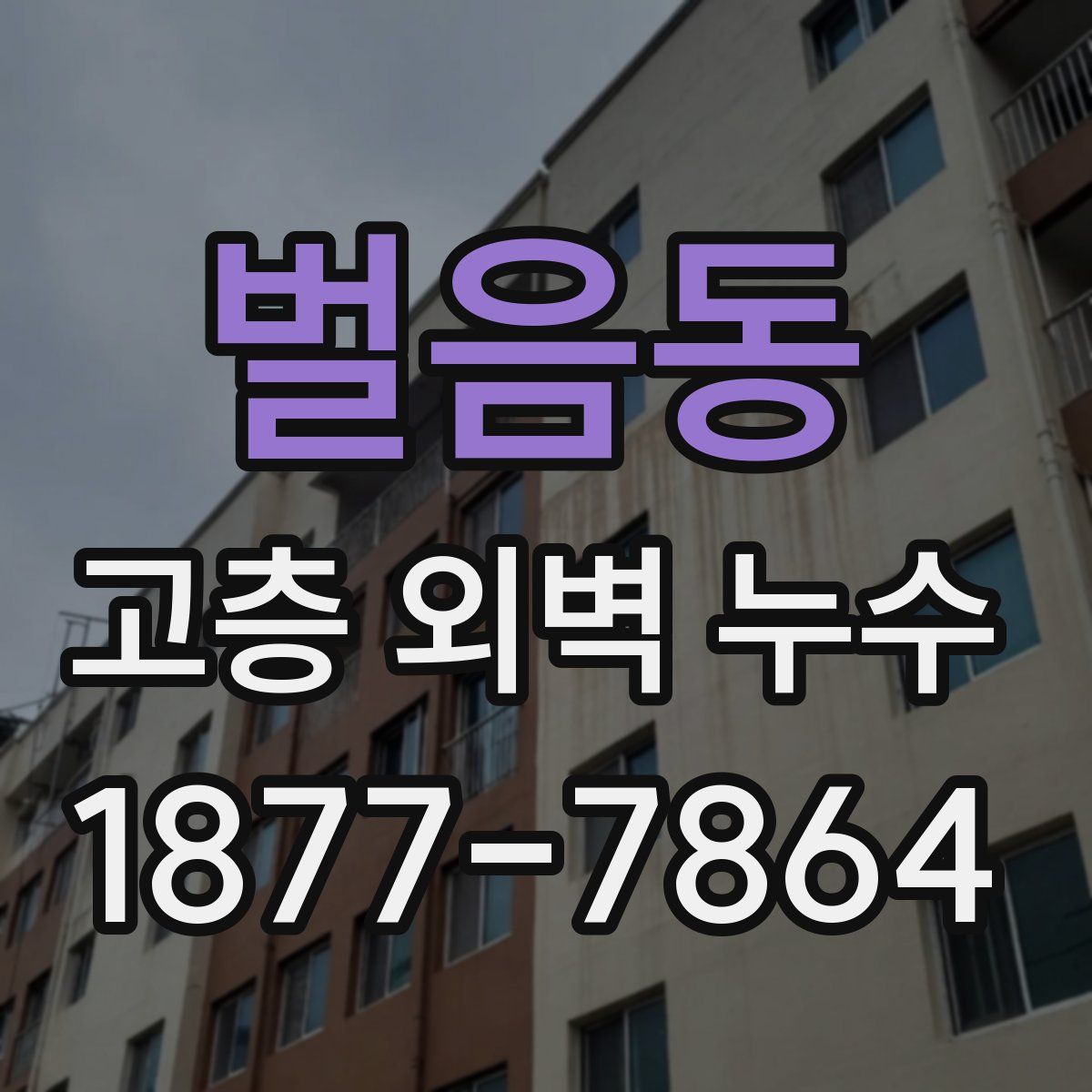 벌음동 고층 외벽 누수