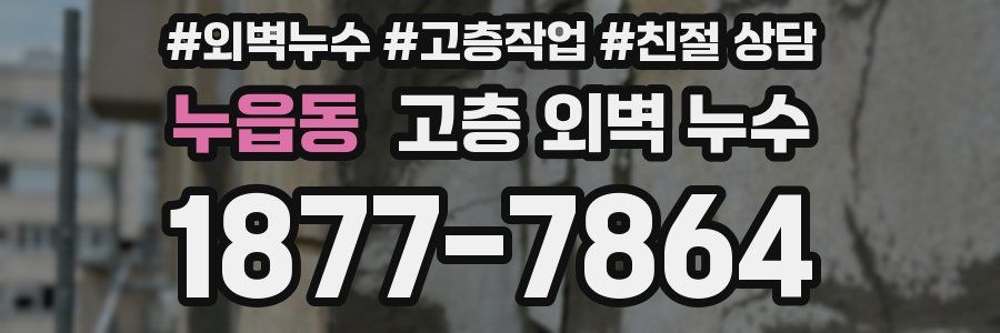 누읍동 고층 외벽 누수