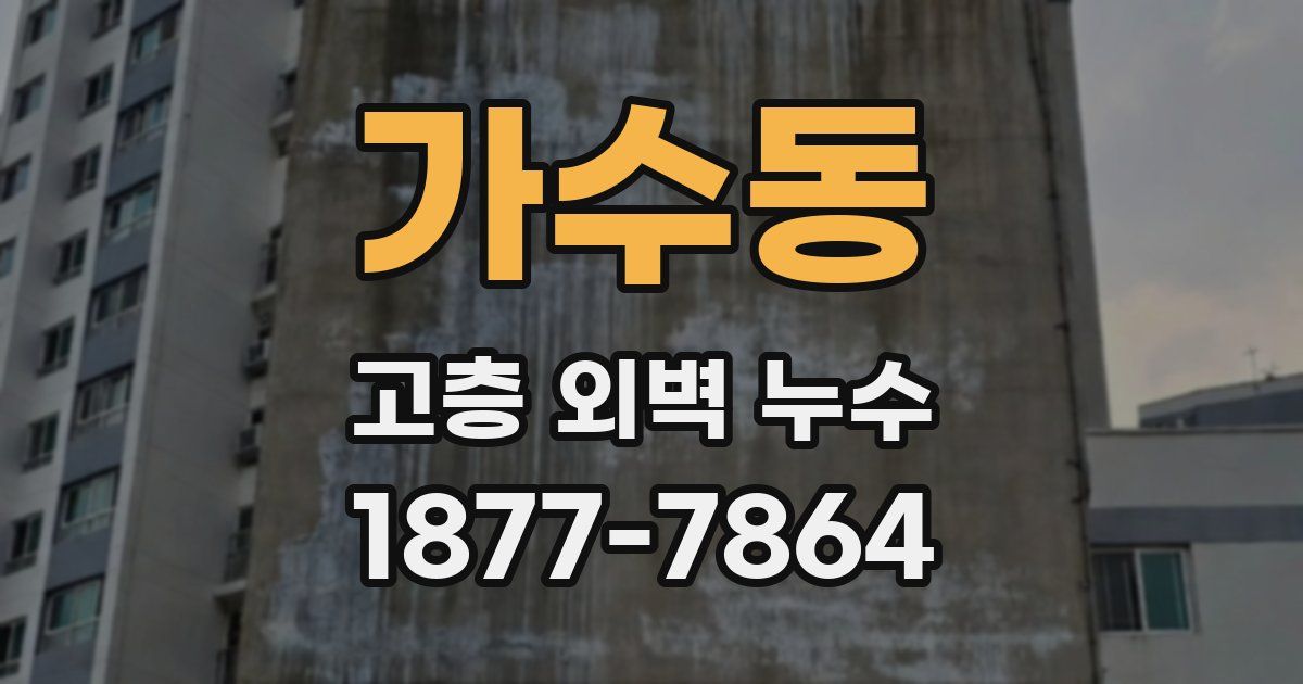 가수동 고층 외벽 누수