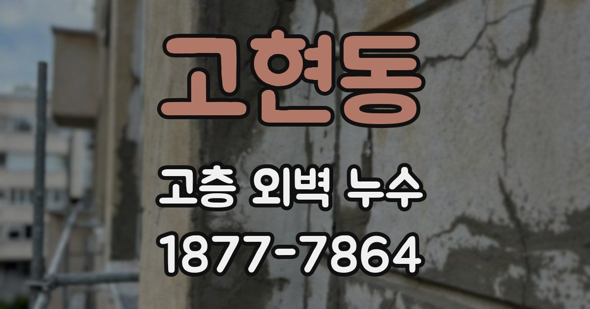 고현동 고층 외벽 누수