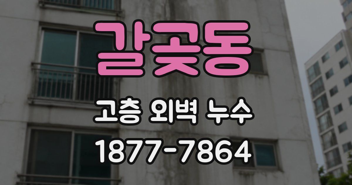 갈곶동 고층 외벽 누수
