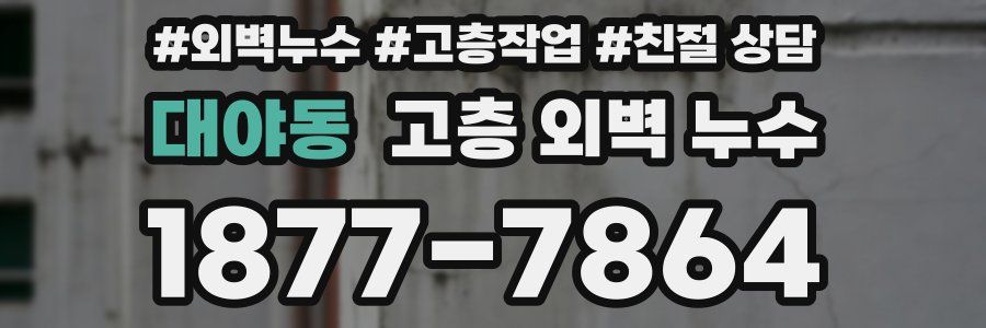 대야동 고층 외벽 누수