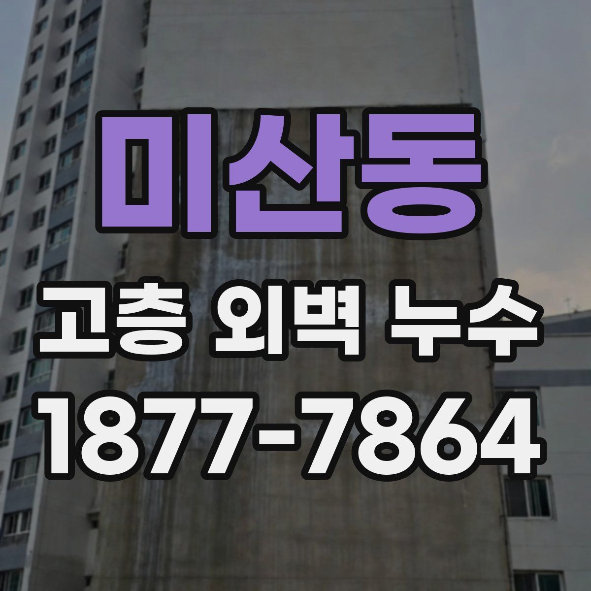 미산동 고층 외벽 누수