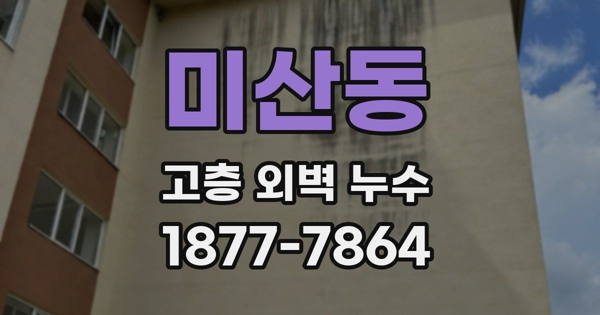 미산동 고층 외벽 누수