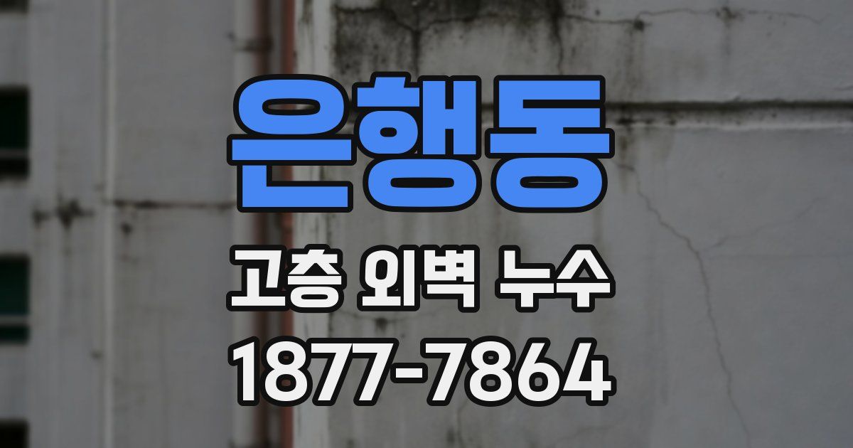 은행동 고층 외벽 누수