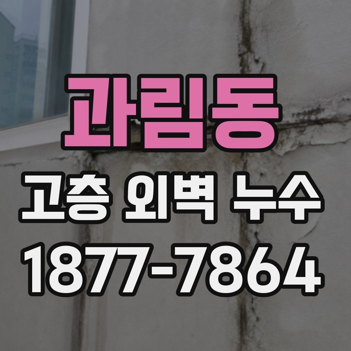 과림동 고층 외벽 누수 발생 구간을 찾는 조사 절차