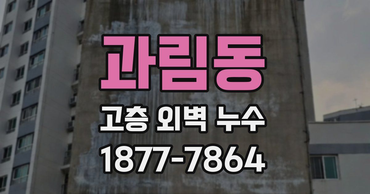과림동 고층 외벽 누수
