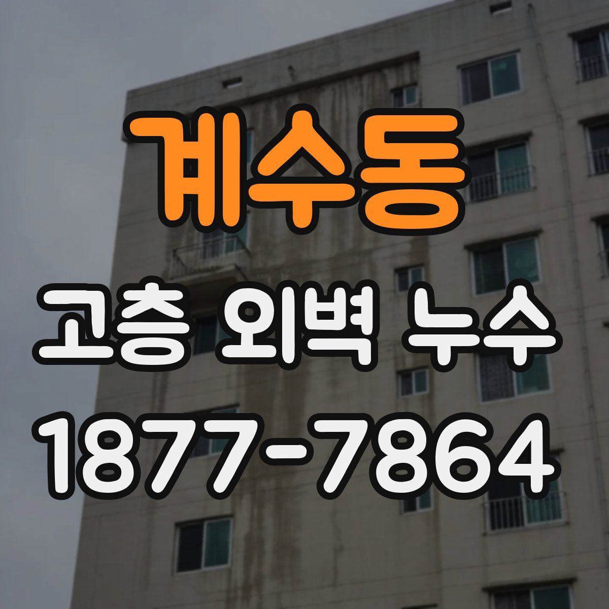 계수동 고층 외벽 누수