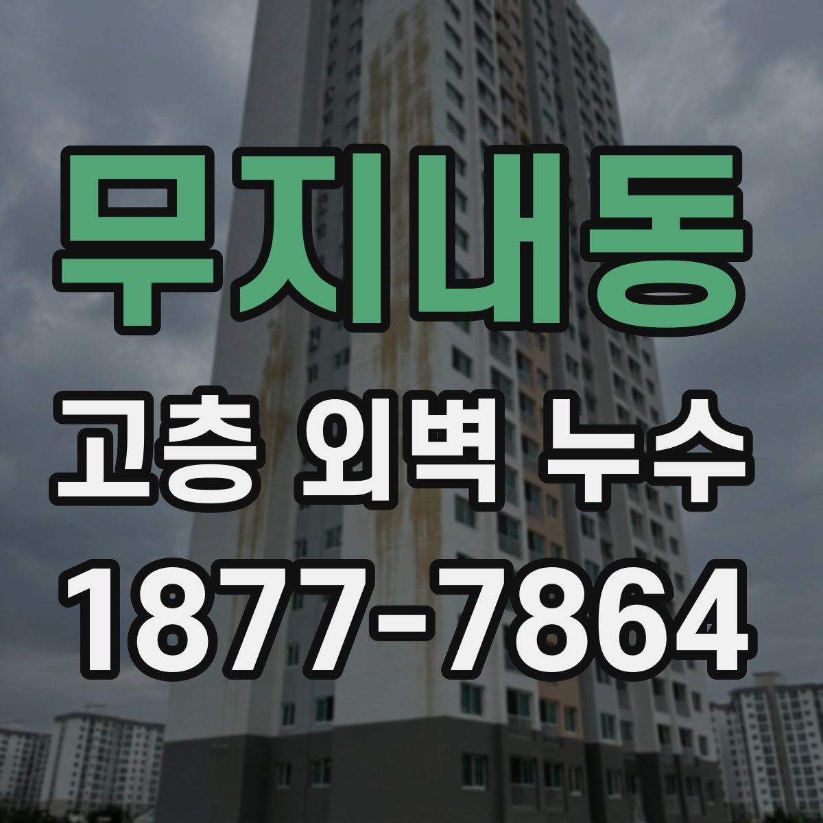 무지내동 고층 외벽 누수
