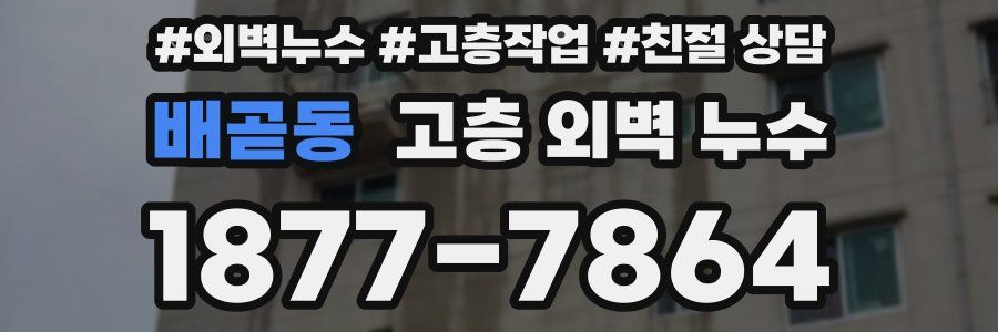 배곧동 고층 외벽 누수