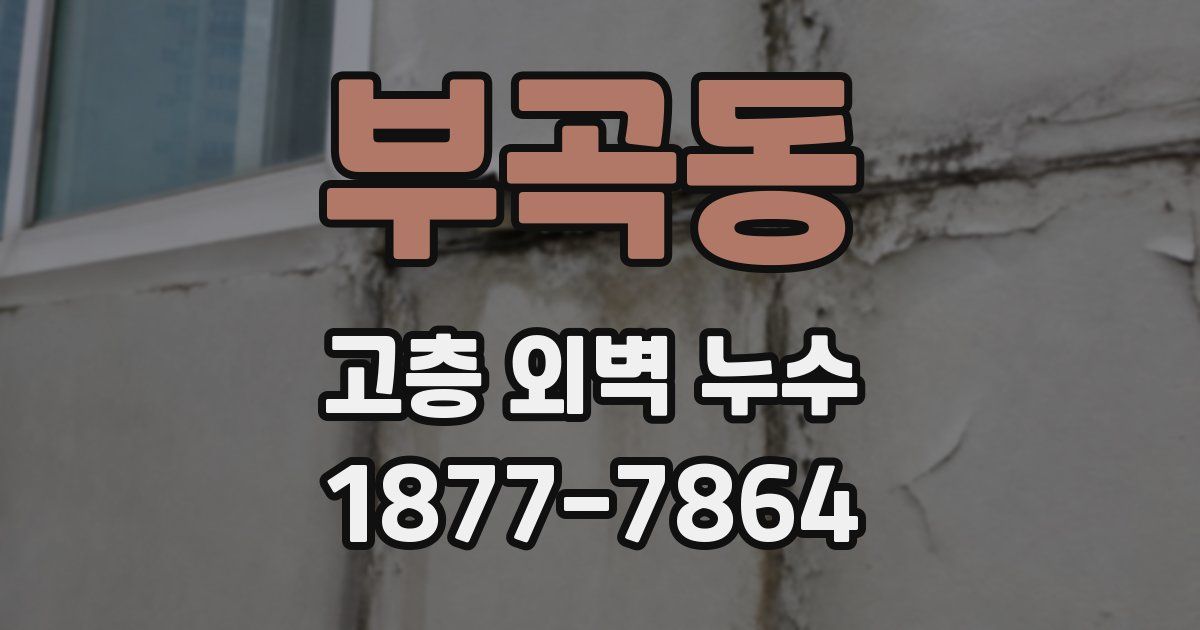 부곡동 고층 외벽 누수