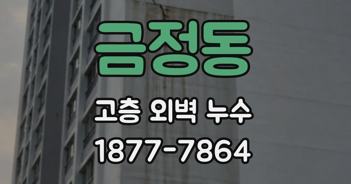 금정동 고층 외벽 누수