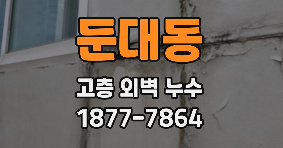 둔대동 고층 외벽 누수