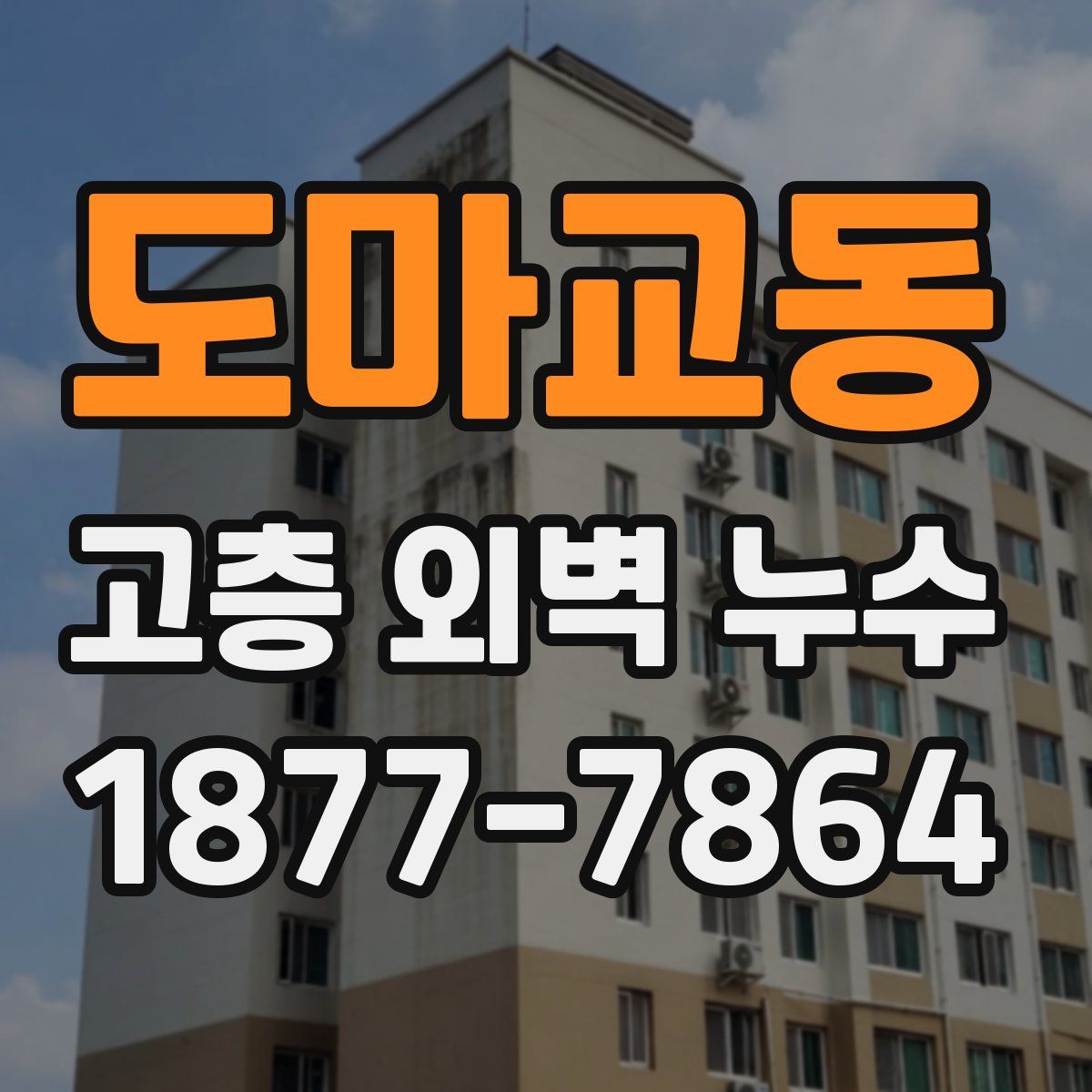 도마교동 고층 외벽 누수