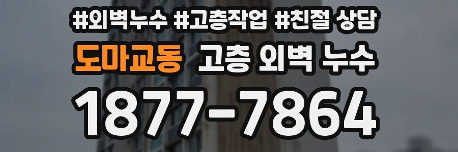 도마교동 고층 외벽 누수