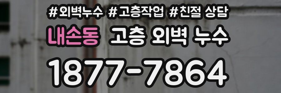 내손동 고층 외벽 누수