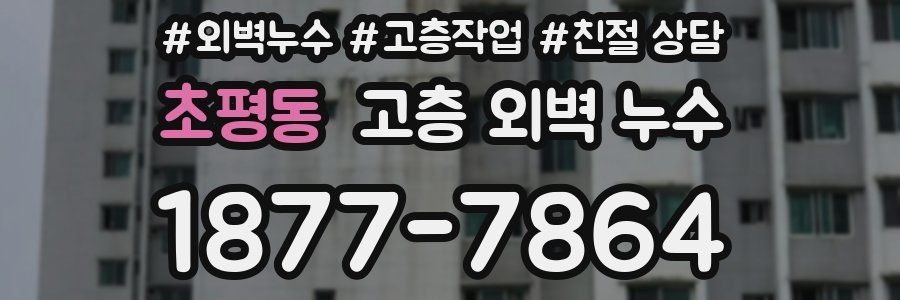 초평동 고층 외벽 누수