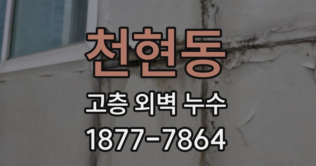 천현동 고층 외벽 누수
