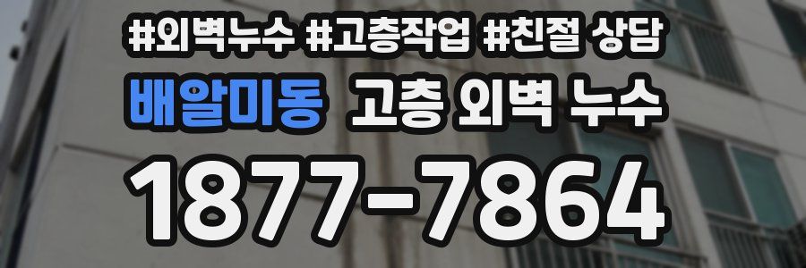 배알미동 고층 외벽 누수