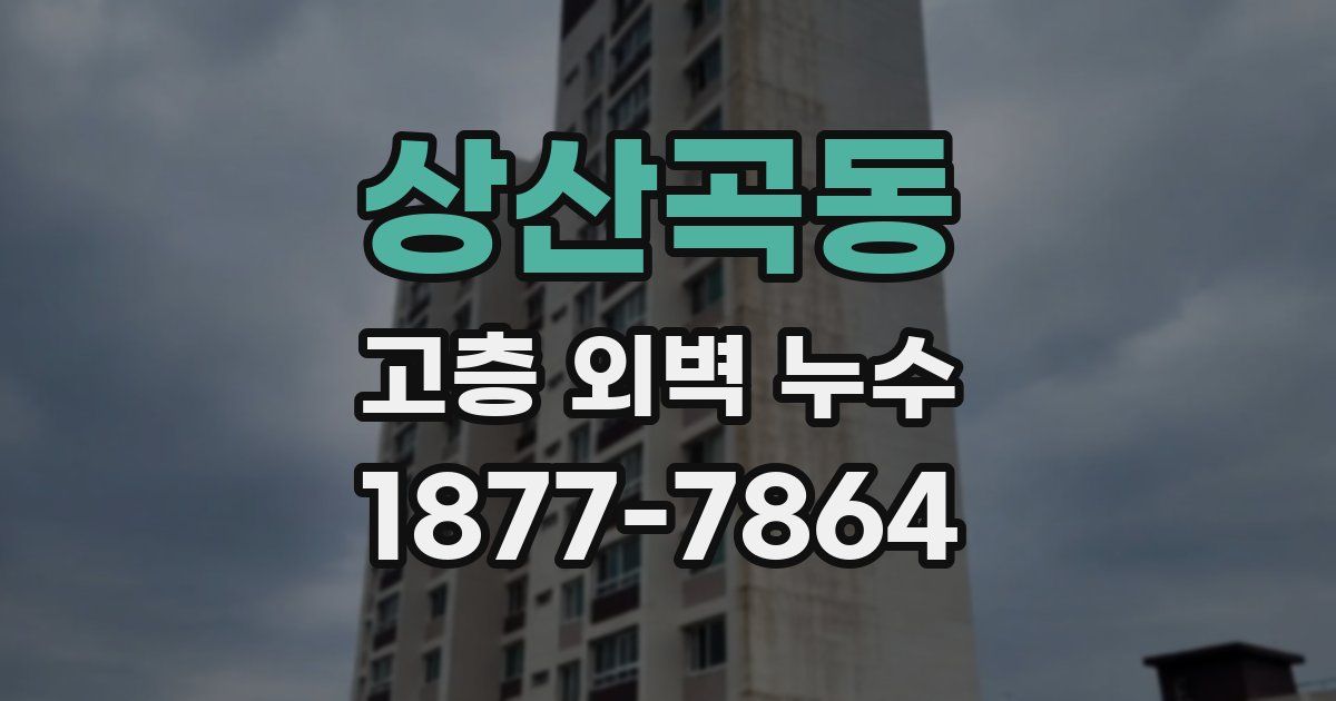 상산곡동 고층 외벽 누수