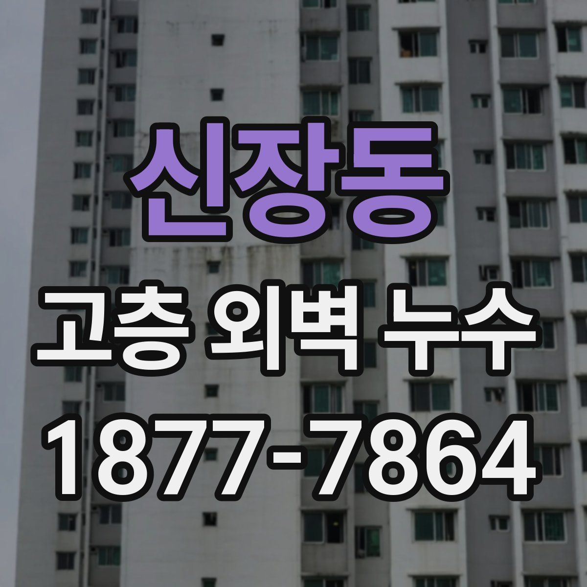 신장동 고층 외벽 누수