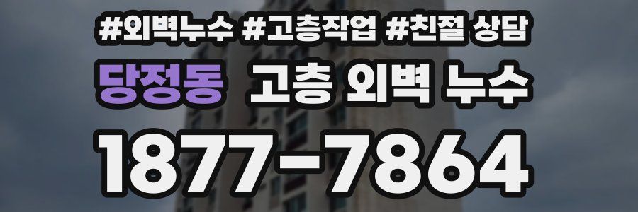 당정동 고층 외벽 누수