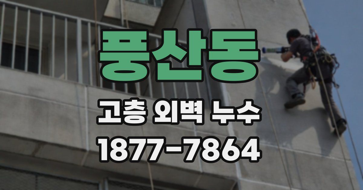 풍산동 고층 외벽 누수