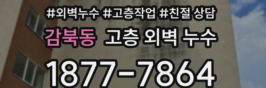 감북동 고층 외벽 누수