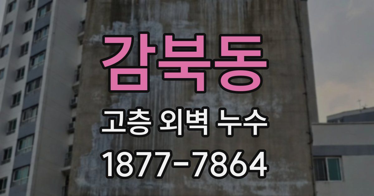 감북동 고층 외벽 누수