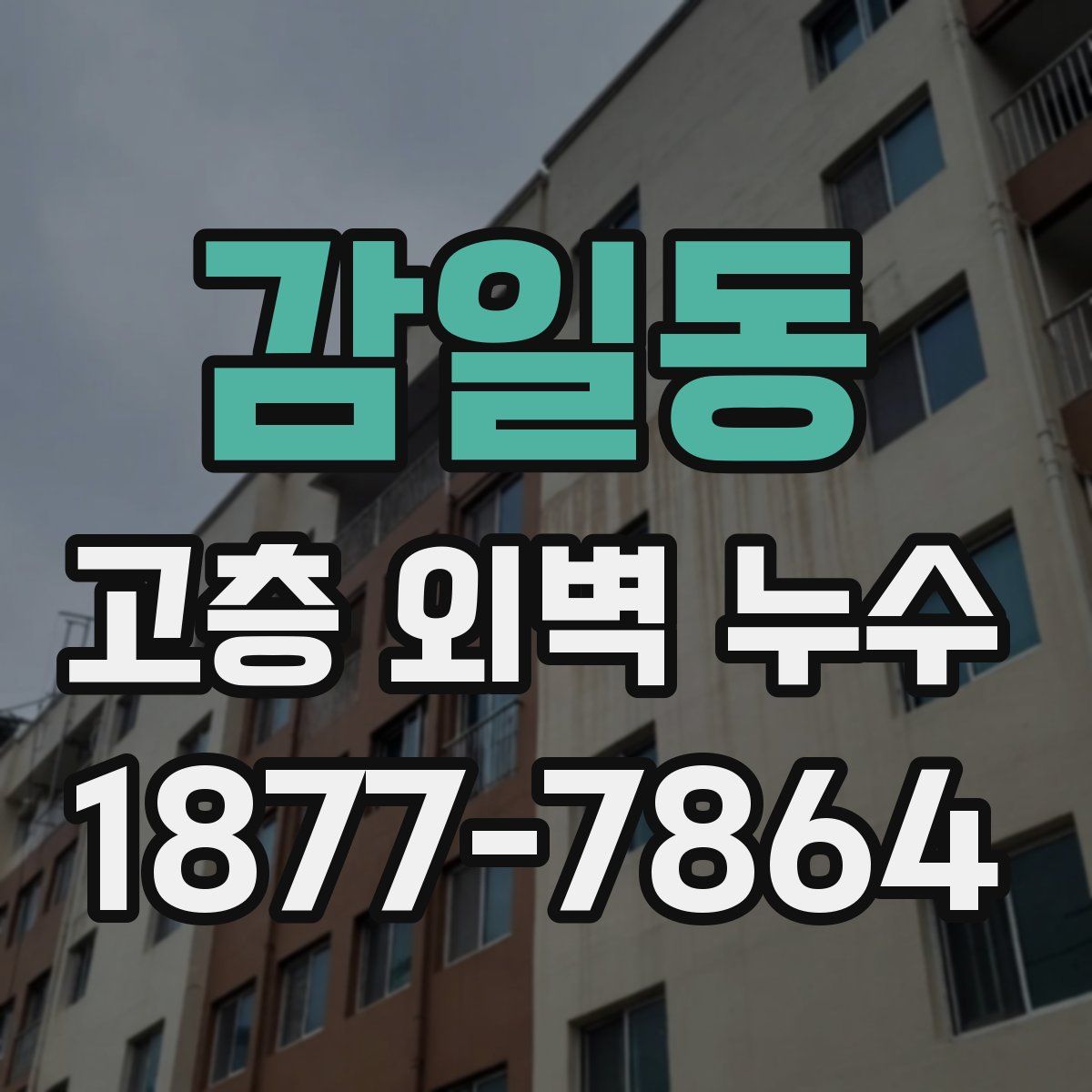 감일동 고층 외벽 누수