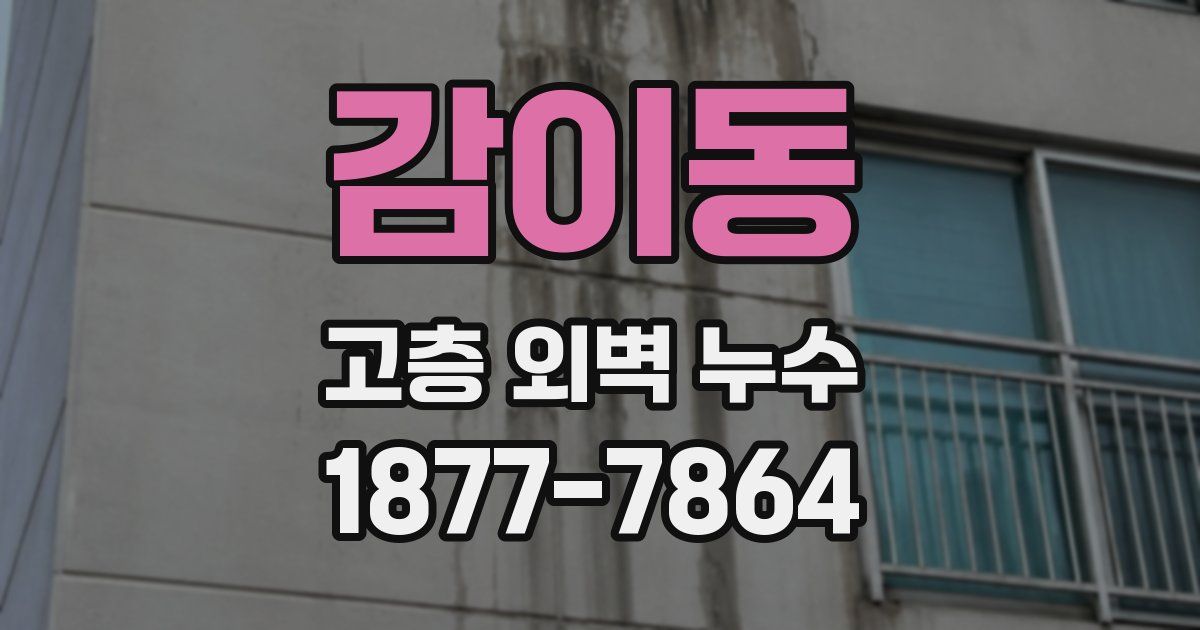 감이동 고층 외벽 누수