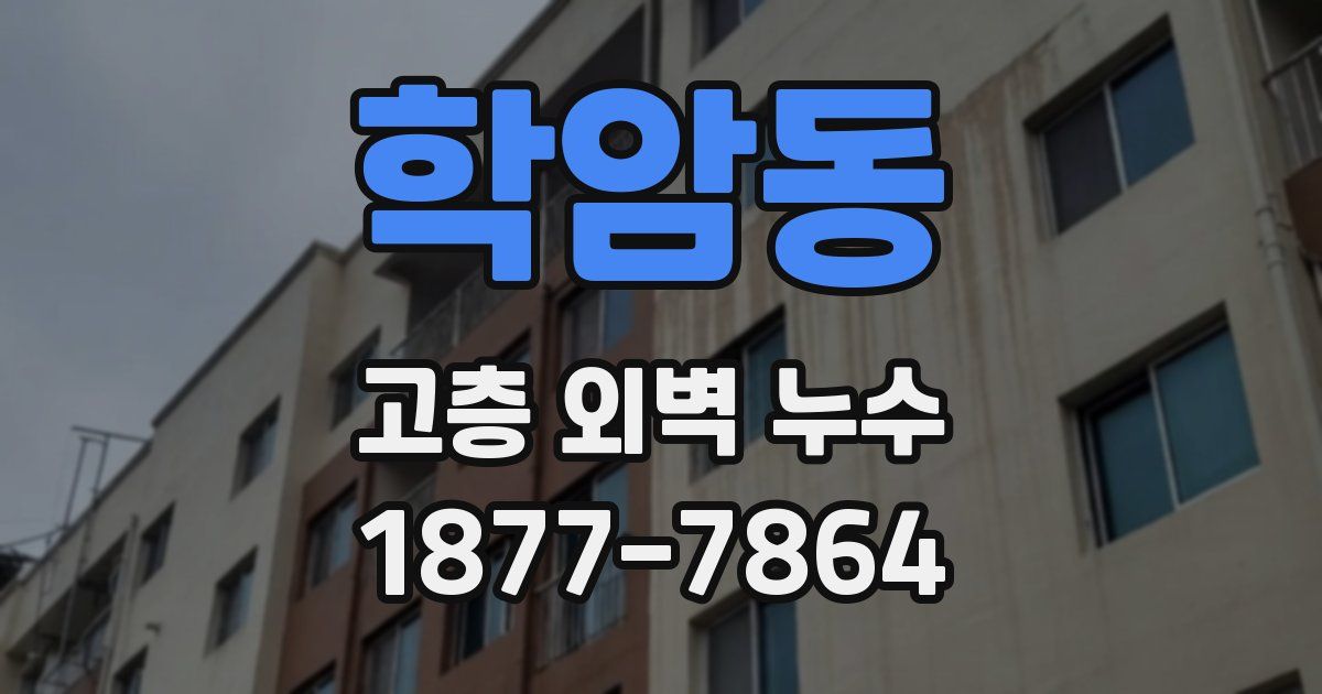 학암동 고층 외벽 누수