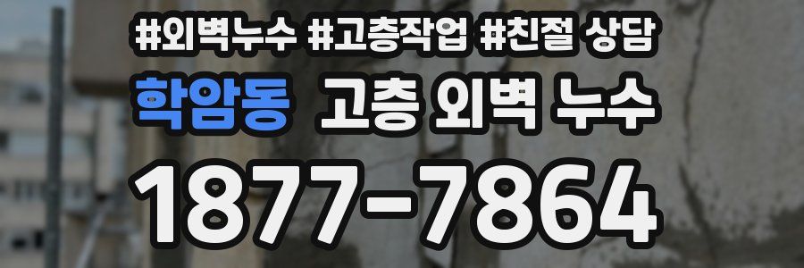 학암동 고층 외벽 누수
