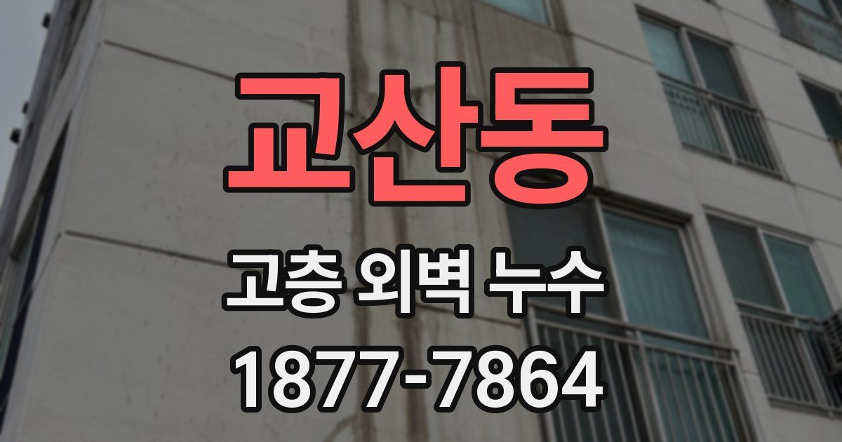 교산동 고층 외벽 누수